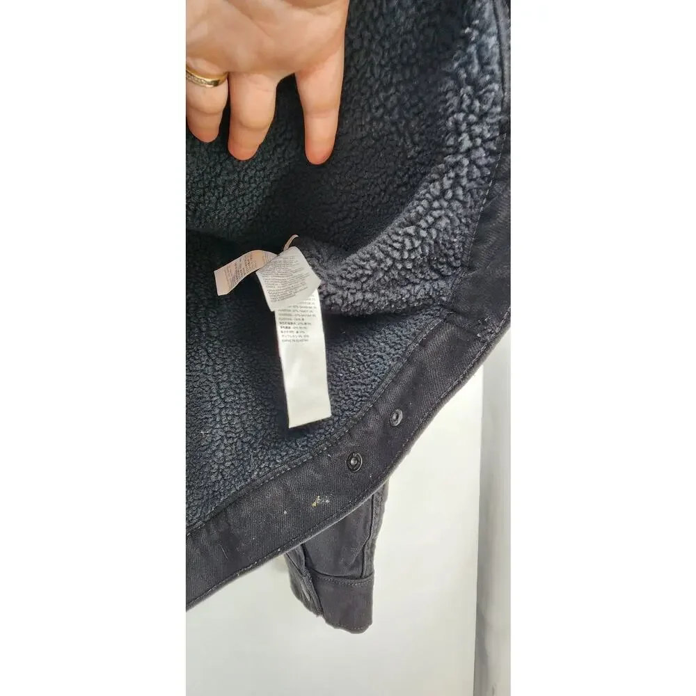 Men's‎ Levi's Black Sherpa Lined Trucker Jacket Size XL Black